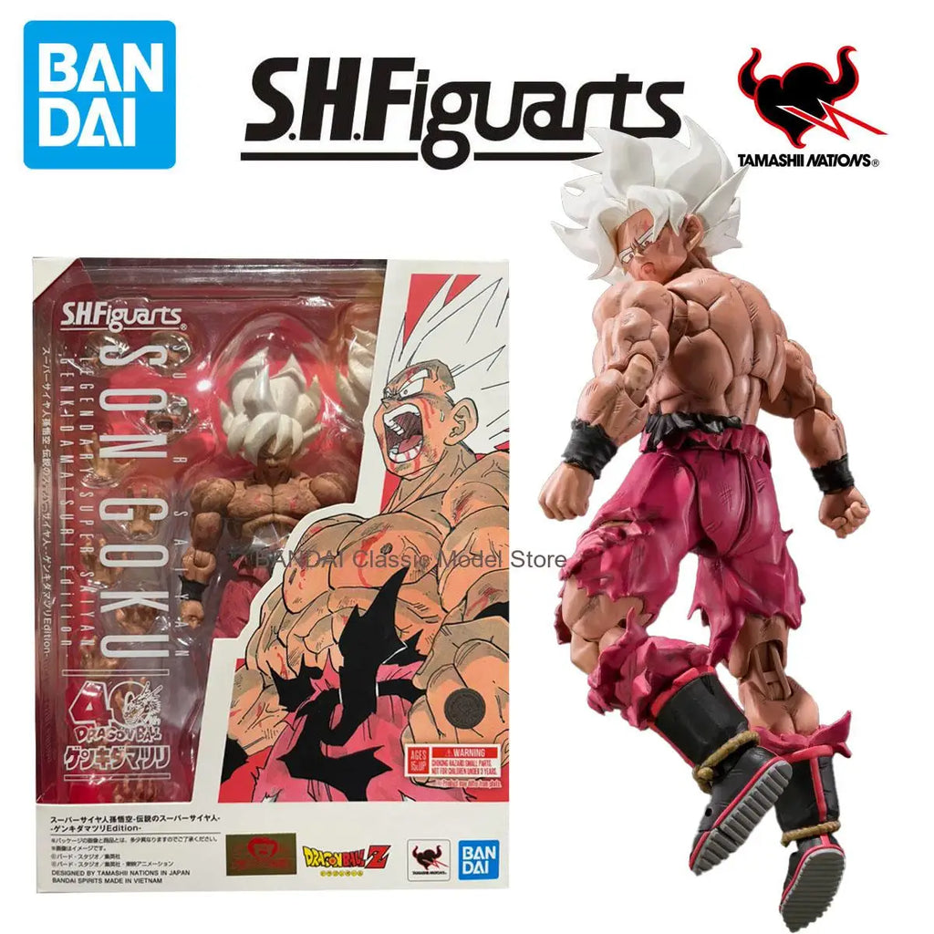 100 % originales Bandai S.H.Figuarts Shf Dragon Ball Z Super Saiyajin Son Goku Legendary Super Saiyajin Genkida Matsuri Edition Echtes