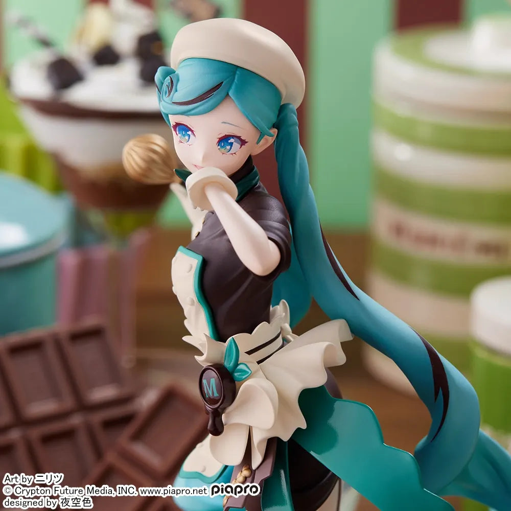 Sega Hatsune Miku Luminasta Series Hatsune Miku Bitter Patissier 21Cm Figure Collection Model Toy Gift Genuine In Stock
