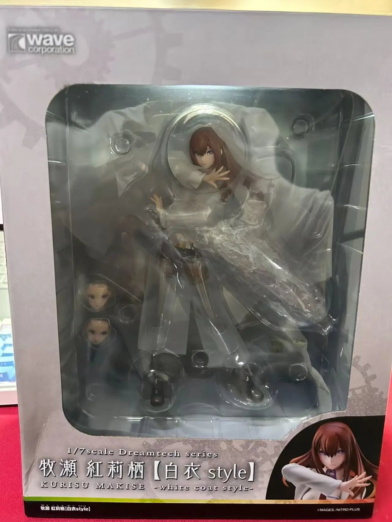 In Stock Original STEINS GATE Chris Makise White Style 1/7 Popular Games Model Figure Ornaments Toys Dolls Gifts for Boys