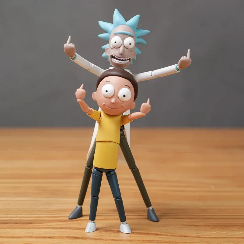 Fondjoy Rick and Morty Genuine Adult Swim Anime Action Figure 1/12 Scale Joint Movable Model Figurine Collectible Gift Toy