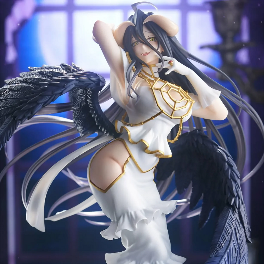 Original TAITO T-most OVERLORD Albedo white demon PVC Anime Figures Action Figure Model Toys