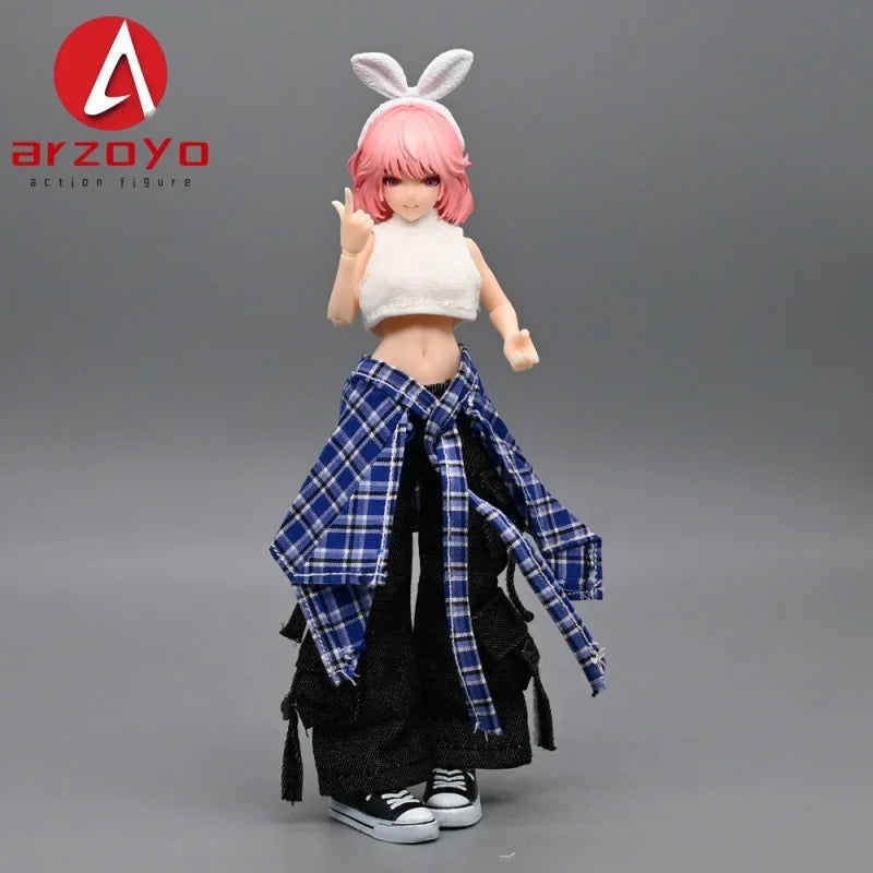 1/12 Scale KPOP style Female Work Pants Hip Hop Trousers Decoration Clothes Model Fit 6'' Romankey  Soldier Action Figure Body