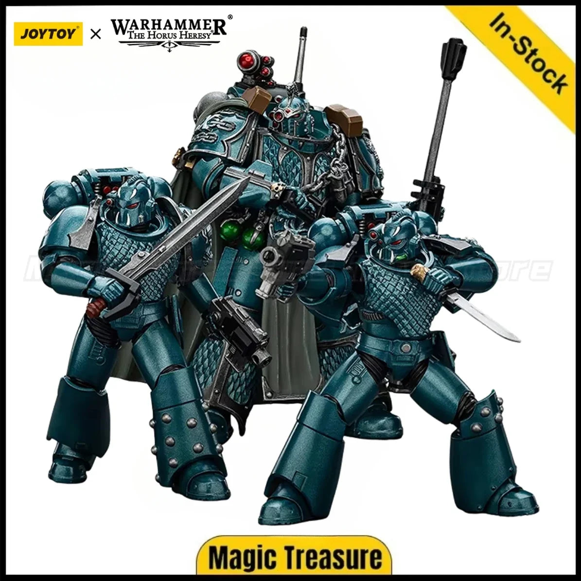 【In Stock】JOYTOY Warhammer 40K The Horus Heresy Alpha Legion Exodus Headhunter Prime Model Toy Gif 1/18 Action Figure