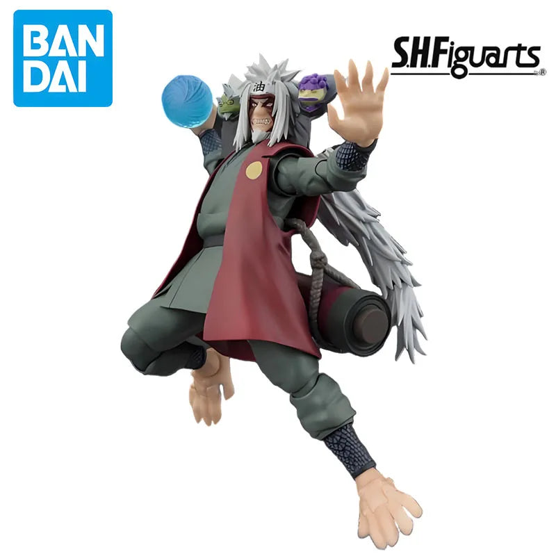 BANDAI Original MODEL KIT GUNDAM SHF JIRAIYA Anime Action Figure Assembly Model Toys Model Gifts for Boys Collectible Ornaments