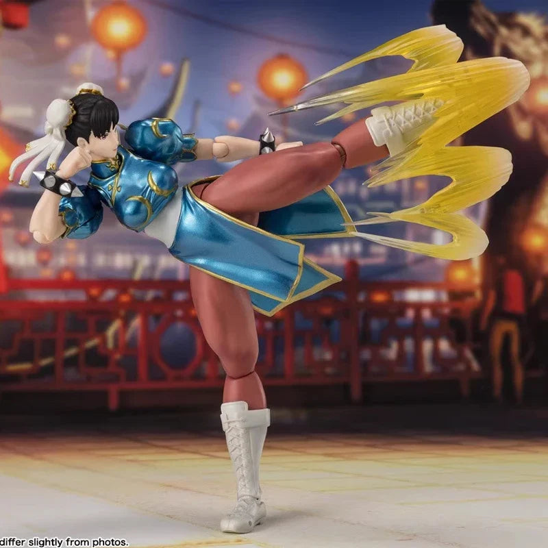 Bandai Genuine SHF Street Fighter(SF)CHUN-LI GUILE RYU OUTFIT 2 Anime Action Figure Collectible Model Toy Ornament Gift Children
