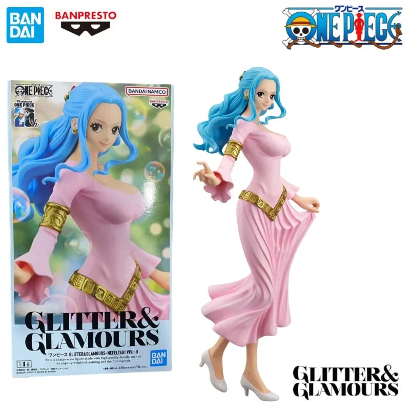 In Stock Bandai Namco Banpresto One Piece 25th Glitter Glamours Nefeltari D Vivi Anime Figure 23cm PVC Collectible Model Toy Gif