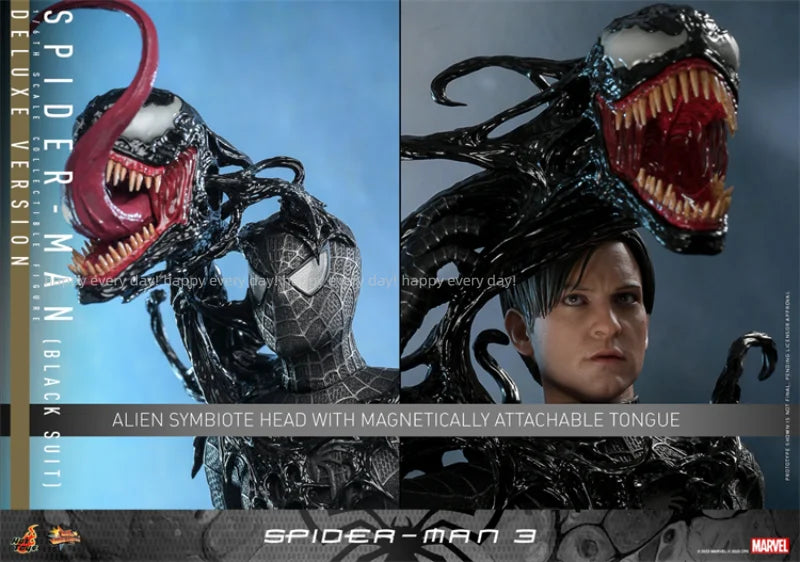 NEW Spot HOTTOYS HT 1/6 MMS728 Deluxe Edition 727 Spider-Man 3 Black Suit Movable 0922 Action Figure Collection Gfits