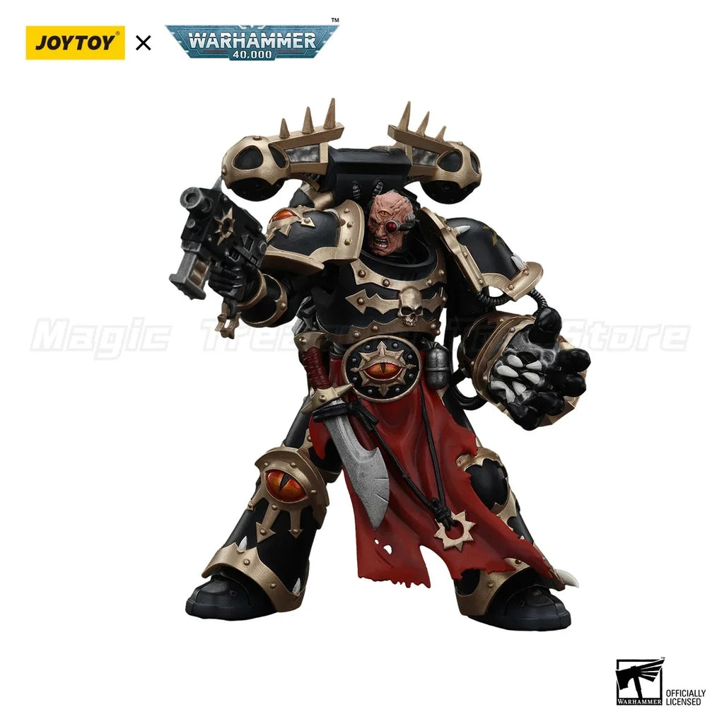 【MT】JOYTOY 1/18 Action Figure Warhammer 40K Chaos Space Marines Black Legion Chosen Champion Anime Toys Model