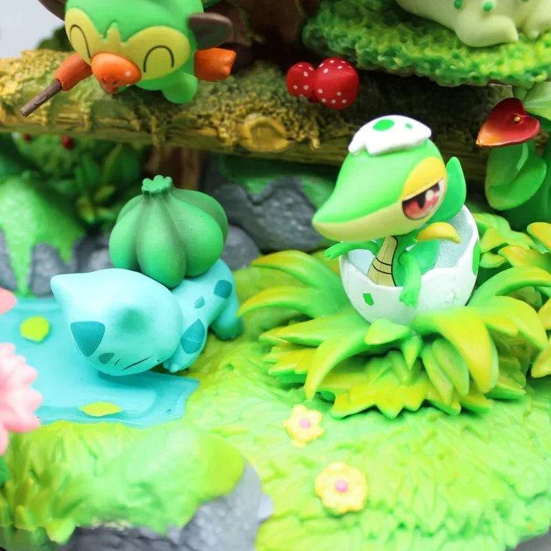 31cm Pokemon Action Figure Forest Wonderful Frog Flower Gk Pokemon Large Hand Model Animation Ornaments Holiday Children Gift