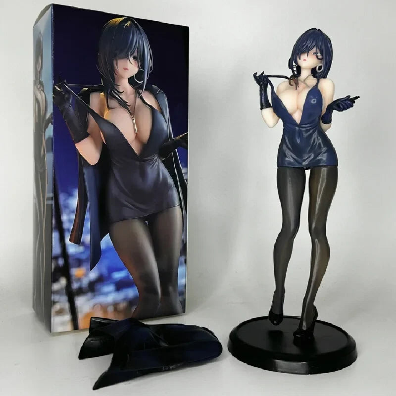 Yokoyama Iwami Black Dress With Detachable Cape Anime Beautiful Girl Desktop Action Figure Display Statues Ornaments Toy Gift