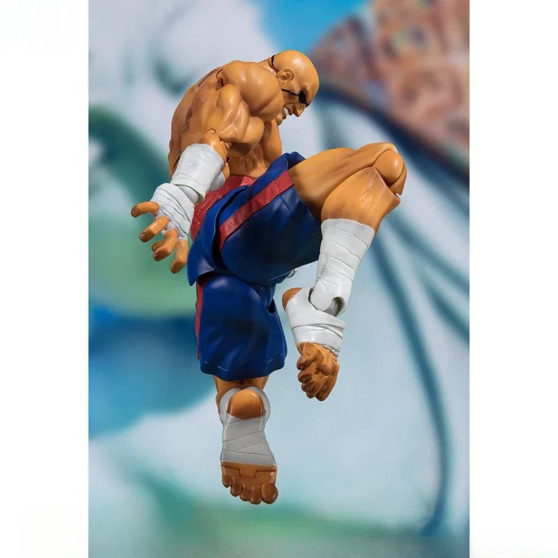 BANDAI Original S.H.Figuarts Series《Street Fighter》Chun - Li，Ken Masters，Sagat Figure Assembly Ornament Toys Collectible Model