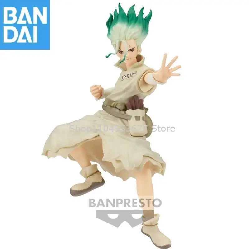 Bandai Dr.stone Figure of Stone World Xeno Houston Infield Amber Nanami Ryusui Ishigami Senkuu Genuine Figure Model Toy Gift