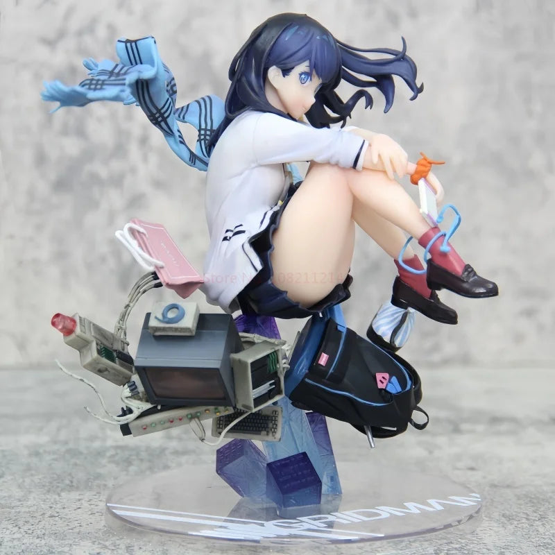 Hot 18cm Ssss Gridman Anime Figure Takarada Rikka Statue Pvc Gk Statue Figurine Model Doll Collection Room Decora Desk Gift Toys