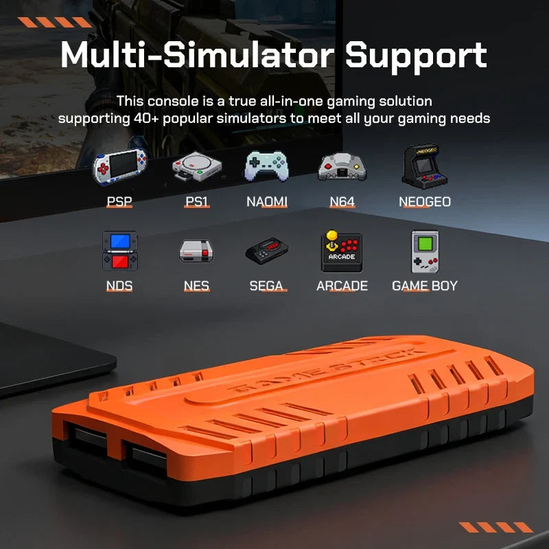 U36 Wireless Game Stick Retro Gaming Console S905 128G 50,000+ Games Support 40+ Classic Emulators For PS1/PSP 4K HDMI Kid Gifts