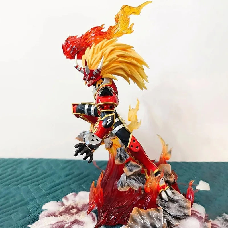 In Stock Digimon Frontier Anime Toy Agnimon 26cm Figure Model Desktop Ornament Collection Hot Blooded Manga Boy Birthday Gift
