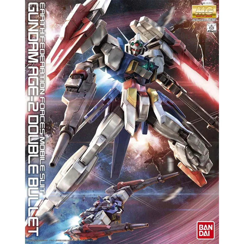 Bandai Original MG Gundam AGE-2 Double Bullet AGE-2DB 1/100 Anime Action Figure Assembly Model Toys Gifts For Children GUNDAM