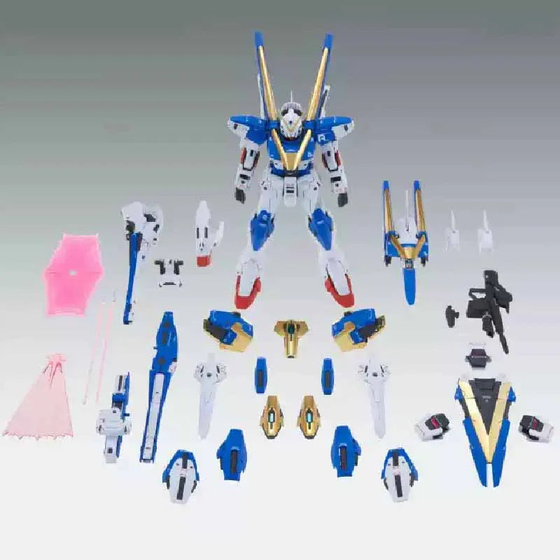 Bandai Original GUNDAM MG 1/100 Series VICTORY TWO ASSAUIT-BUSTER VER.KA Anime Action Figure Assembly Model Toys