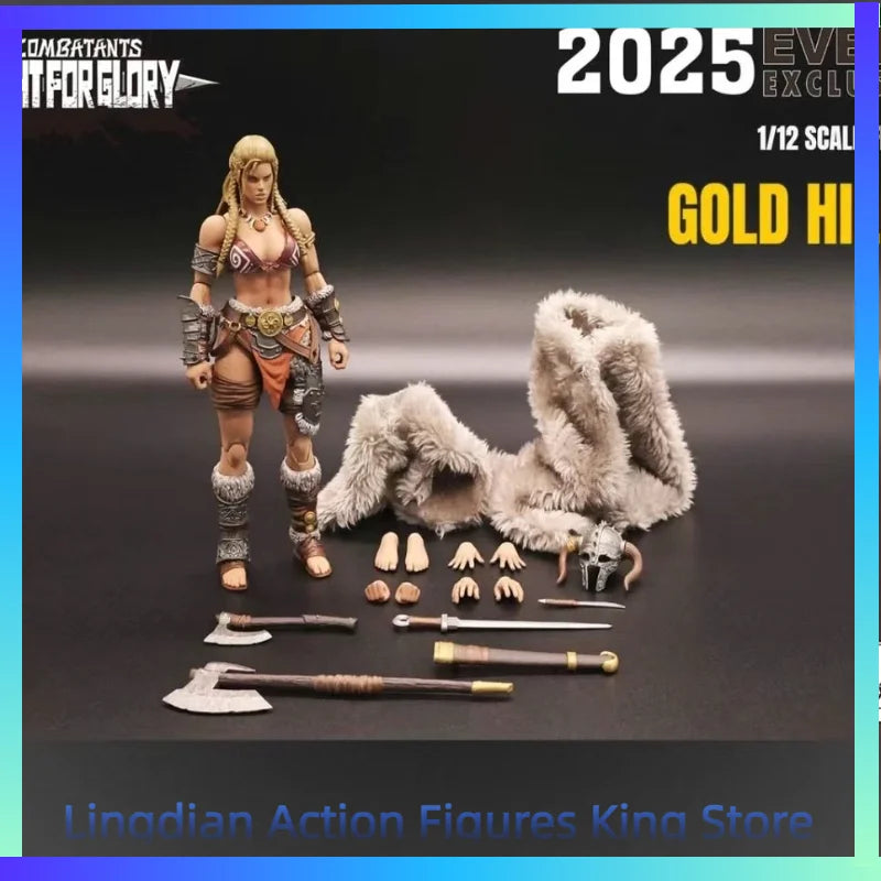 Auf Lager XesRay Fight for Glory 1/12 Actionfigur Combatants 2025 Event Exclusive Gold Hildr 6 Inch Anime Modell als Geschenk