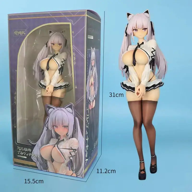 26cm Anime Alvina-Chan Figure Sexy Girls Figures Figurine Model Collection Doll Desk Decoration Statue Kids Toys Birthday Gifts
