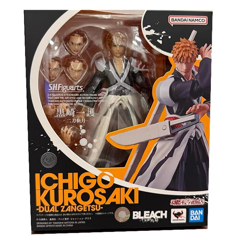 Bandai Genuine SHF BLEACH Ichigo Kurosaki Toushiro Hitsugaya Byakuya Kuchiki Kenpachi Zaraki Renji Abarai Anime Figure Model Toy
