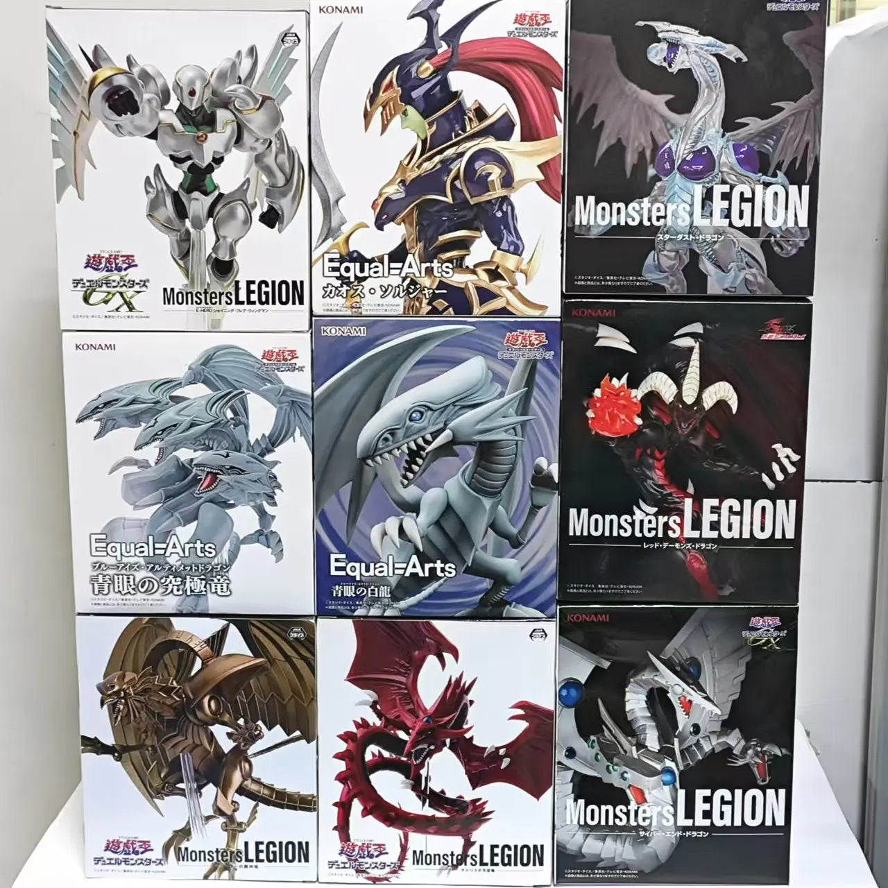 Original KONAMI Yu-Gi-Oh! Rotäugiger Schwarzer Drache Blauäugiger Weißer Drache Equal-Arts Anime Actionfiguren Modell Spielfiguren Spielzeug