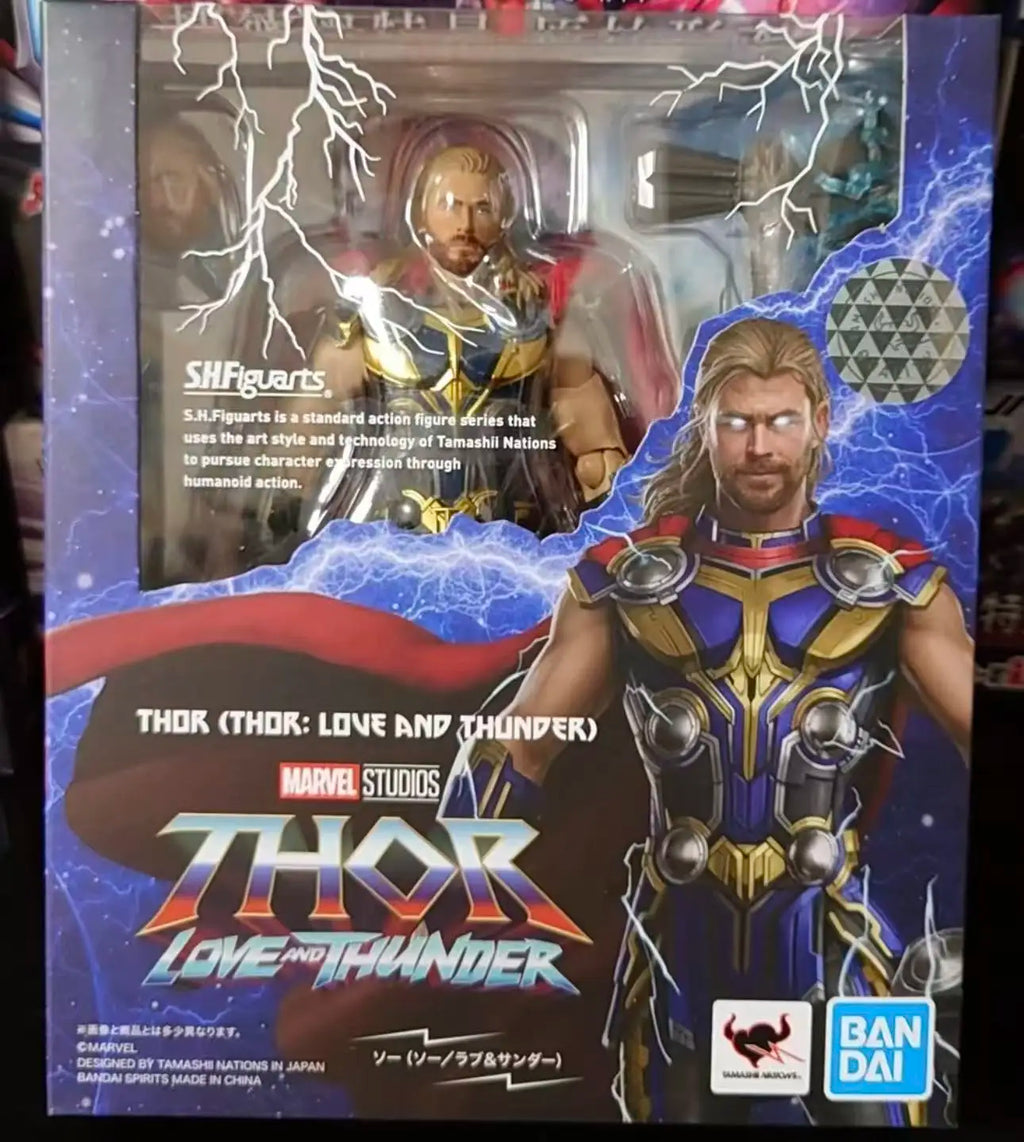 In Stock 100% Original Bandai SHF Avengers Captain America Thor Model Toy Gift Figure Collection