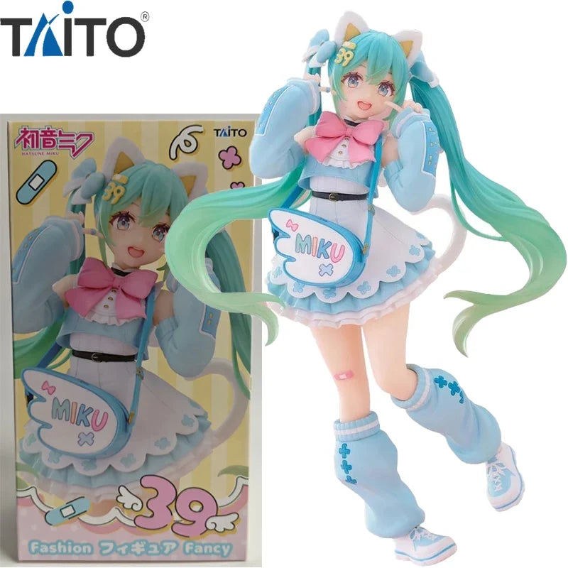 In Stock TAiTO Hatsune Miku Fashion Figure Fancy ~Cat Eat Ver.~ PVC 18CM Anime Action Figures Model Collection Toy