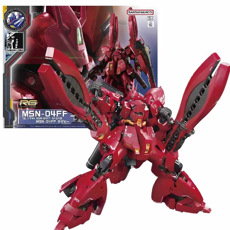Bandai Original GUNDAM RG Series SAZABI MECHIANICAL CORE PLAIING Anime Action Figure Assembly Model Toys Collectible Model