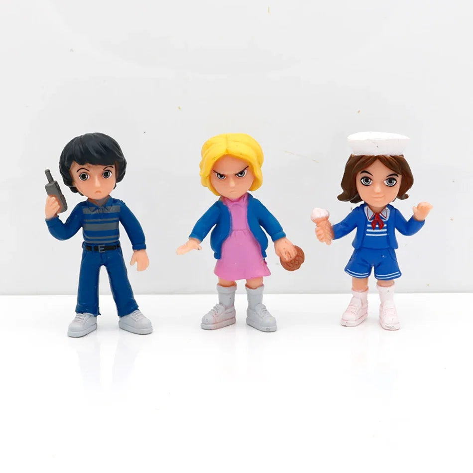 6Pcs/Set New Stranger Q Version Things Anime Action Figures Set PVC Monster Man-eating Flower Anime Figures Decoration Model Toy