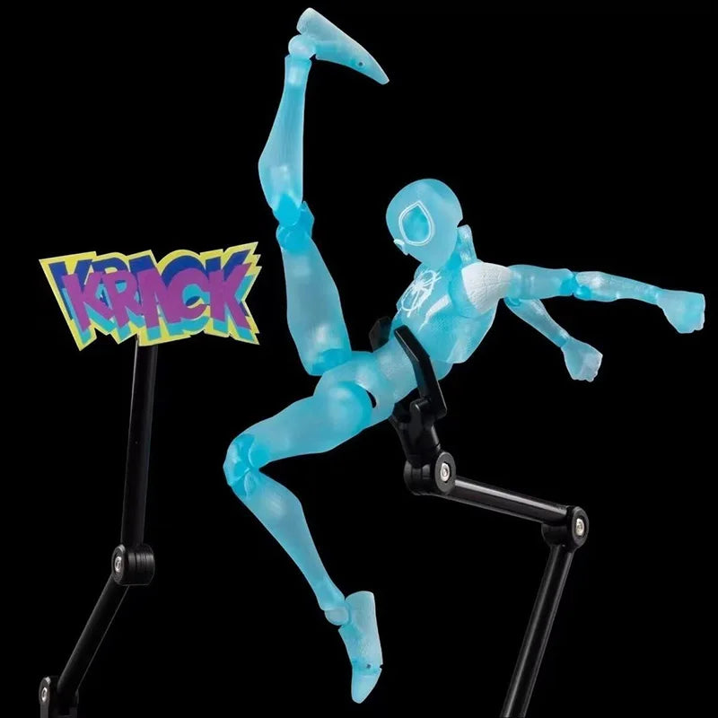 Anime Invisible Spider Man Miles Morales Action Figure Transparent Miles Spiderman Figuirne Movable Figure Collectible Model Toy