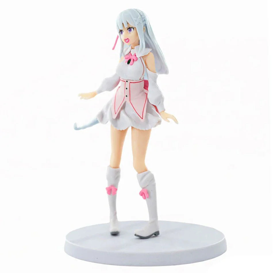 Re:Life In A Different World From Zero 17cm Anime Figure Emilia Memory Snow Magical Girl Kawaii PVC Peripheral Model Toys Gifts