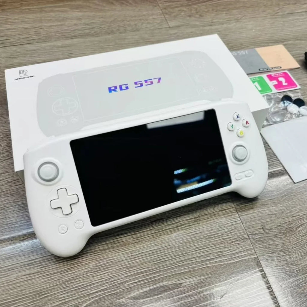 ANBERNIC RG557 Retro Handheld Game Video Player Console Android 14 12G+256G 5.48 inch AMOLED Screen 512G PS2 PSP Games Gift