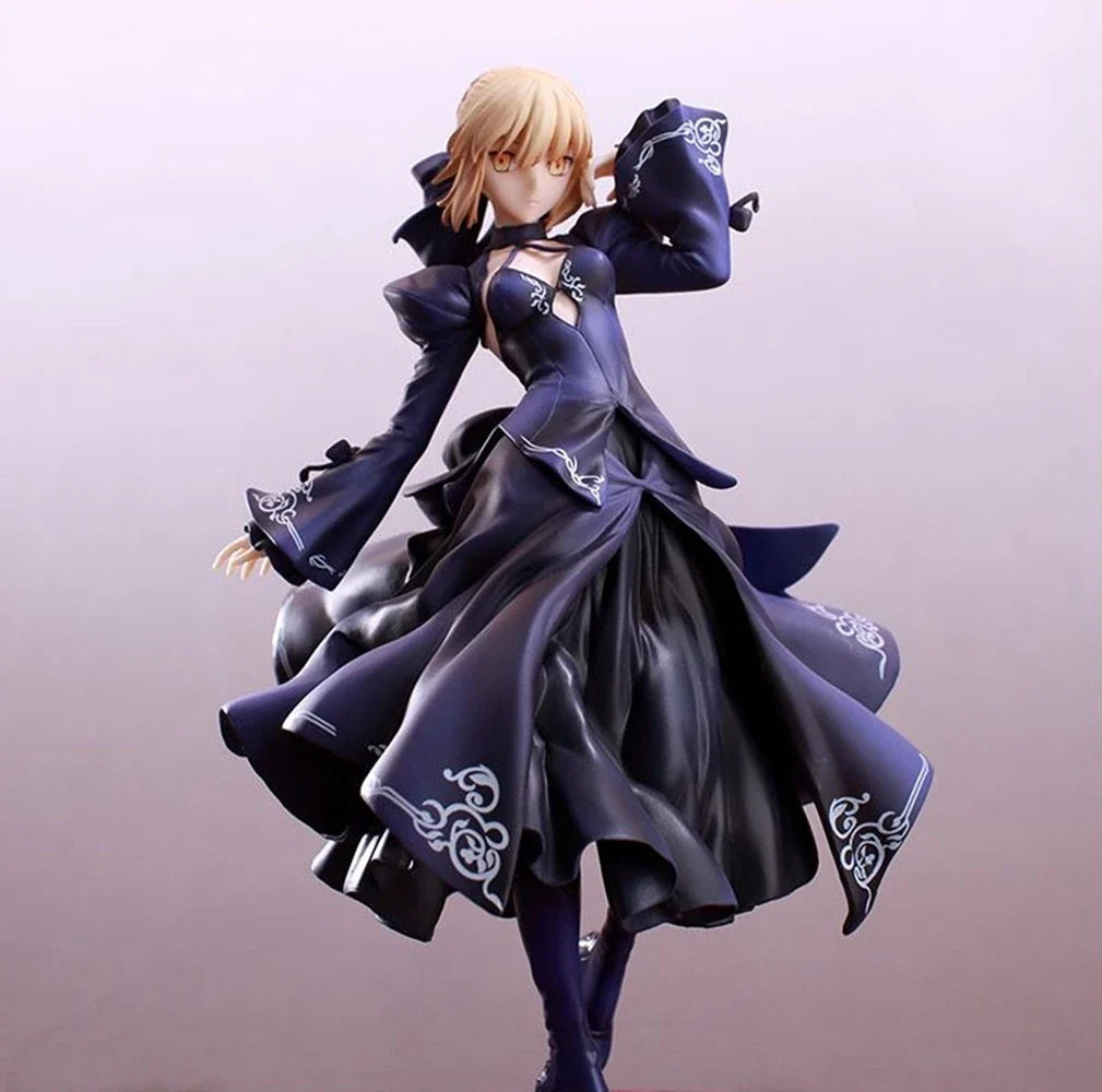 23CM Anime Gekijouban Fate/stay night Heaven's Feel Altria Pendragon Black Dress Up Saber Alter japan verision