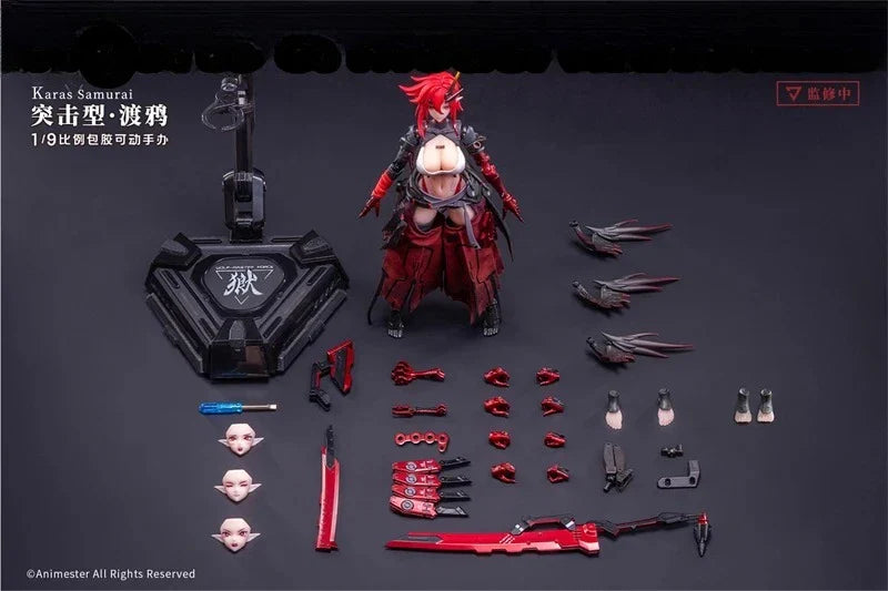 Animester Wolf Mastiff Force Karas Samurai Crow 1/9 Actionmodell Sammelfiguren auf Lager