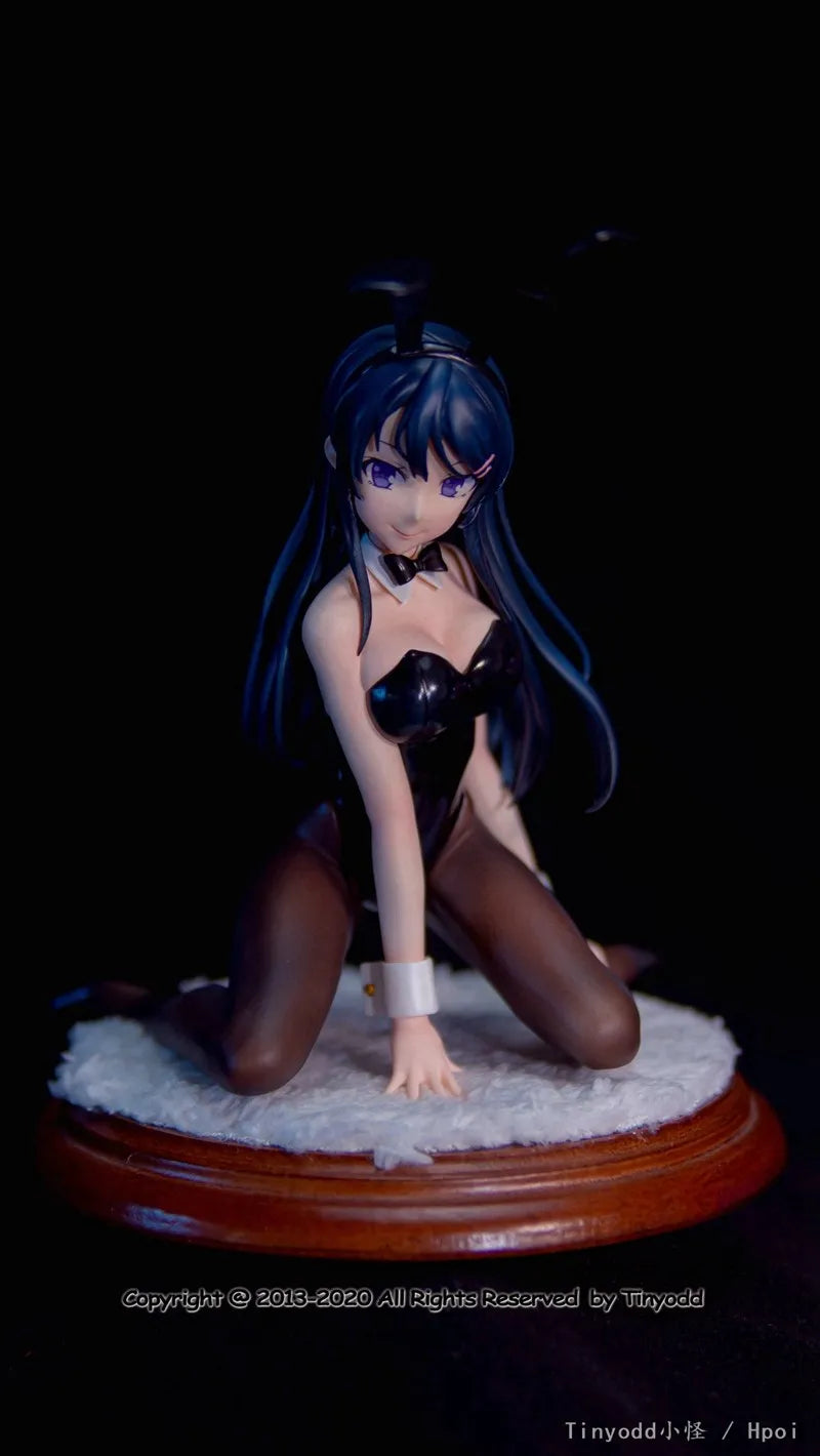 Anime Figure Sakurajima Mai Black Silk Sexy Bunny Girl PVC Detachable Adult Series Peripheral Collection Display Gift