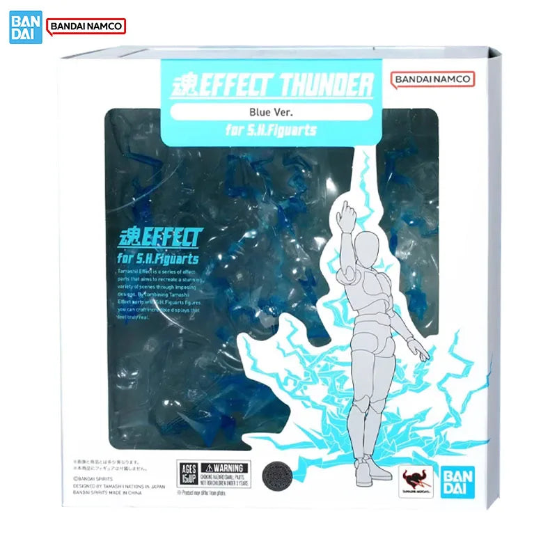Bandai Genuine Model Kit S.H.Figuarts Effect Thunder Blue Ver. Anime Special Effects Character Decoration Kit Toys for Gifts