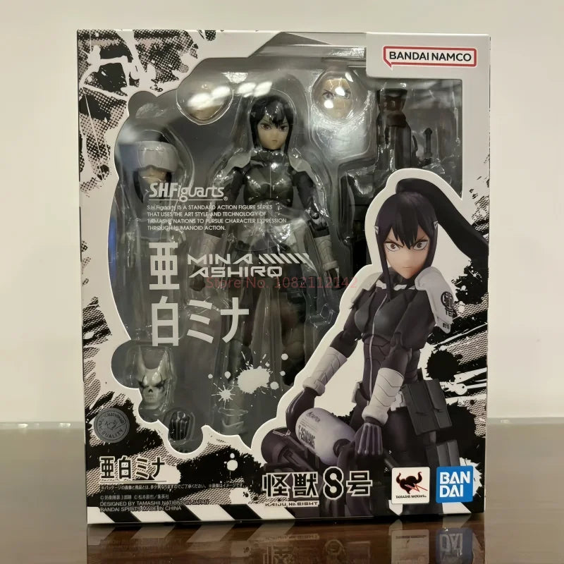 In Stock Bandai S.H.Figuarts Shf Kaiju No.8 Kikoru Shinomiya Model Kit Anime Action Figures Finished Model Kit Toy Gifts For Kid