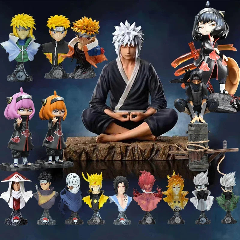 15cm Anime LF Jiraiya Figurine Naruto Action Figure Pain Uzumaki GK Jiraiya Figure Itachi Uchiha Sasuke Toys Anya Forger Statue