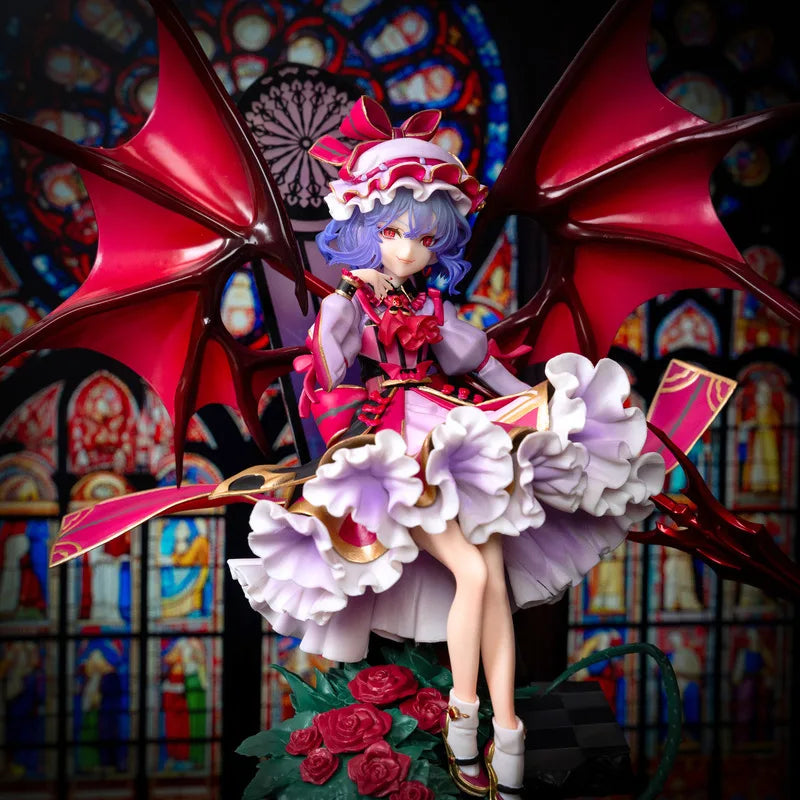 Touhou Project Remilia Scarlet Devil Lady Figurine Scarlet Devil Mansion Anime Girl Model Pc Case Ornament Christmas Presents