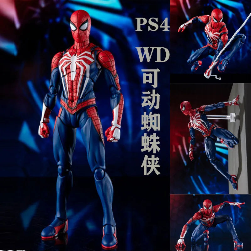Avengers SHF Spider Man Upgrade Suit PS4 Game Edition SpiderMan PVC Action Figure Collectable Model Toy Doll Gift