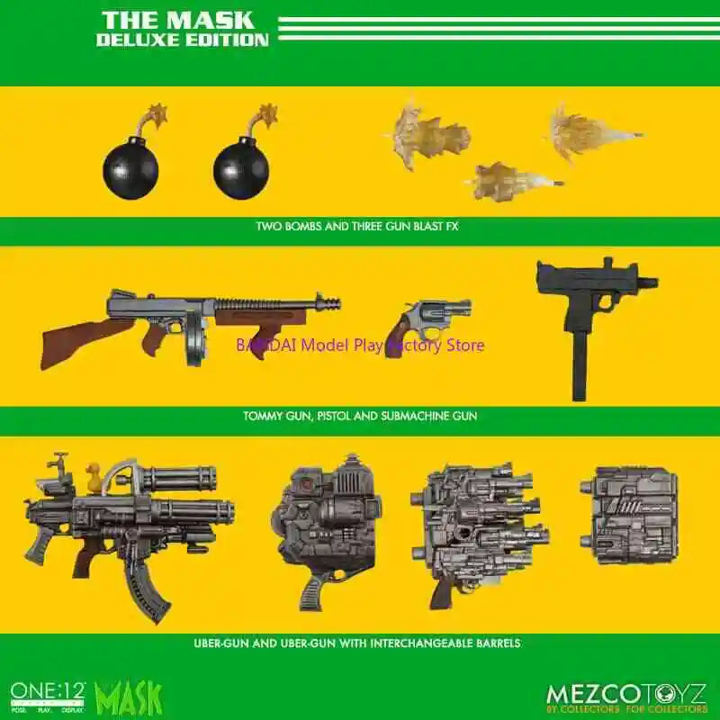 New In Stock Mezco Toys The Mask 1/12 Scale Action Toy Figure Full Set Action Figure Physical Doll Gift Toy