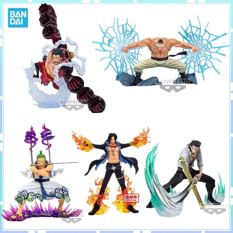 Bandai Original Banpresto Anime One Piece DXF SPECIAL Luffy Zoro Ace Edward Newgate Dracule Mihawk Action Figures Model Toys