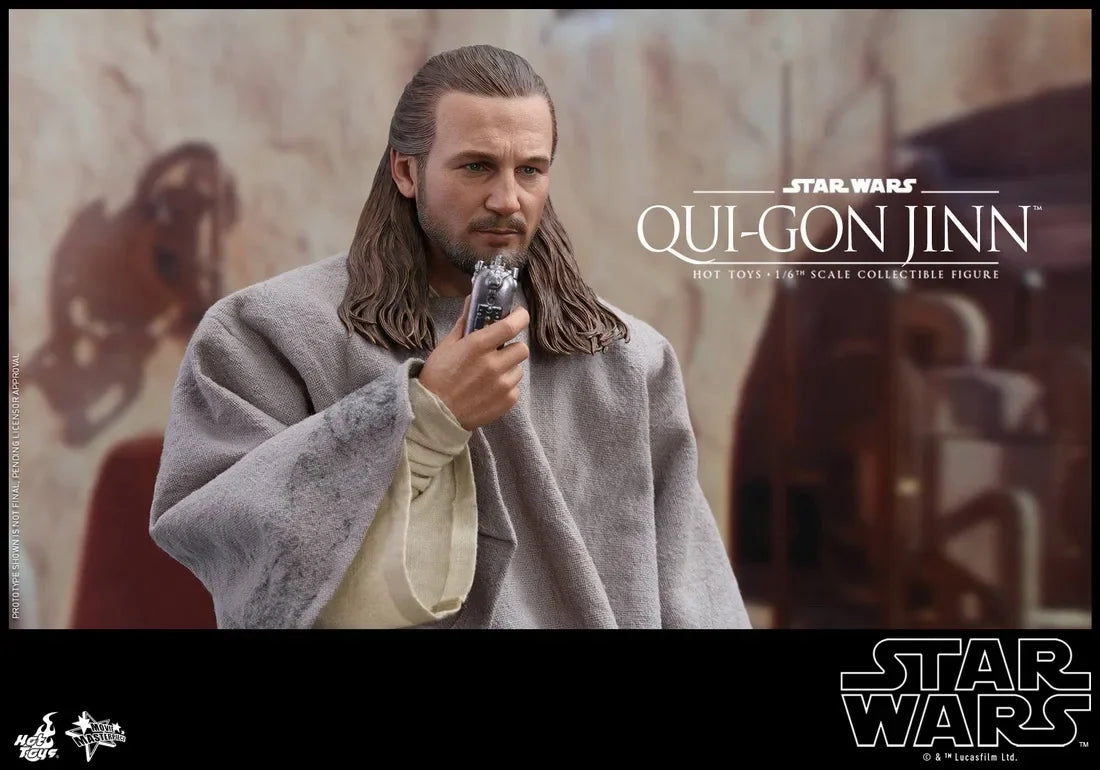 In Stock HotToys MMS525 Star Wars Qui Gon Jinn 1/6 Soldier Doll Anime Action Figure Toy Gift Model Collection Hobbies