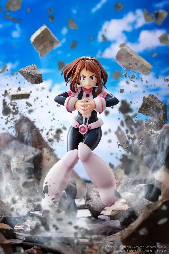 In Stock Original Genuine KOTOBUKIYA ARTFX J Uraraka Ochako 210mm My Hero Academia Anime Statue Collection Model Kit Ornament