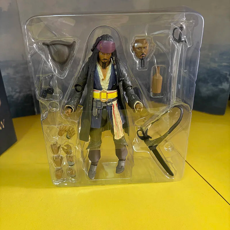 Pirates of the Caribbean Figurines Jack Sparrow Action Figure BJD Dead Men Tell No Tales Anime Model Collection Toys Gift 15cm