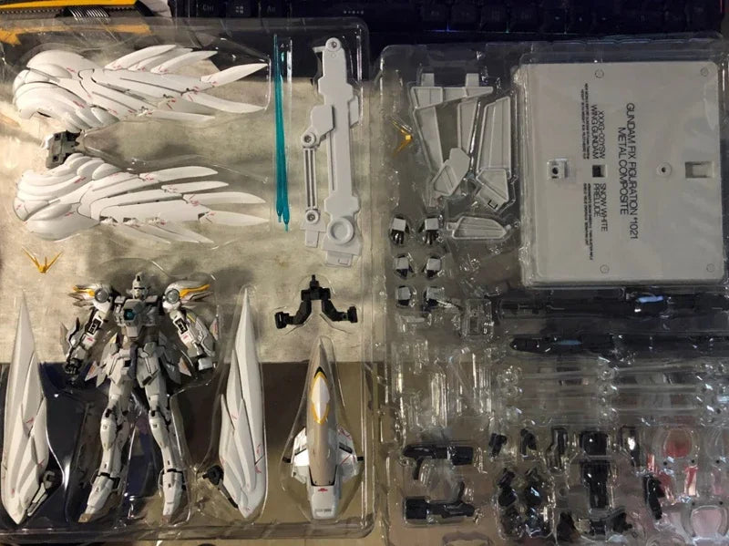 In Stock MC MODEL 1/100 Fix XXXG-00YSW Wing Snow White Prelude Alloy Action Figure  Boy Toy Mecha Model Gift Assembly Kit