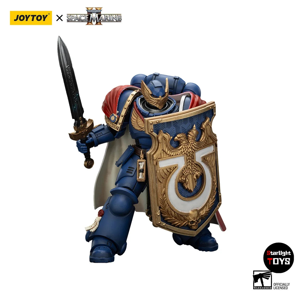 JOYTOY 1/18 Action Figure Warhammer 40K Ultramarines Victrix Honour Guard WithStorm Shield and Power Sword Model Toy Gifts