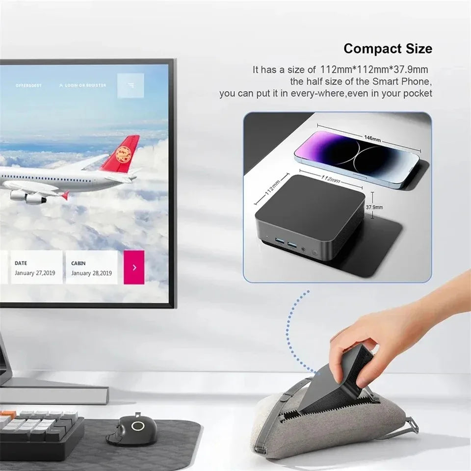 Portable Mini PC Windows 11 Pro Core i9 10980HK Desktop Gaming Computer PC 16GB RAM 1TB 2TB SSD WiFi 6 Portable Pc Gamer