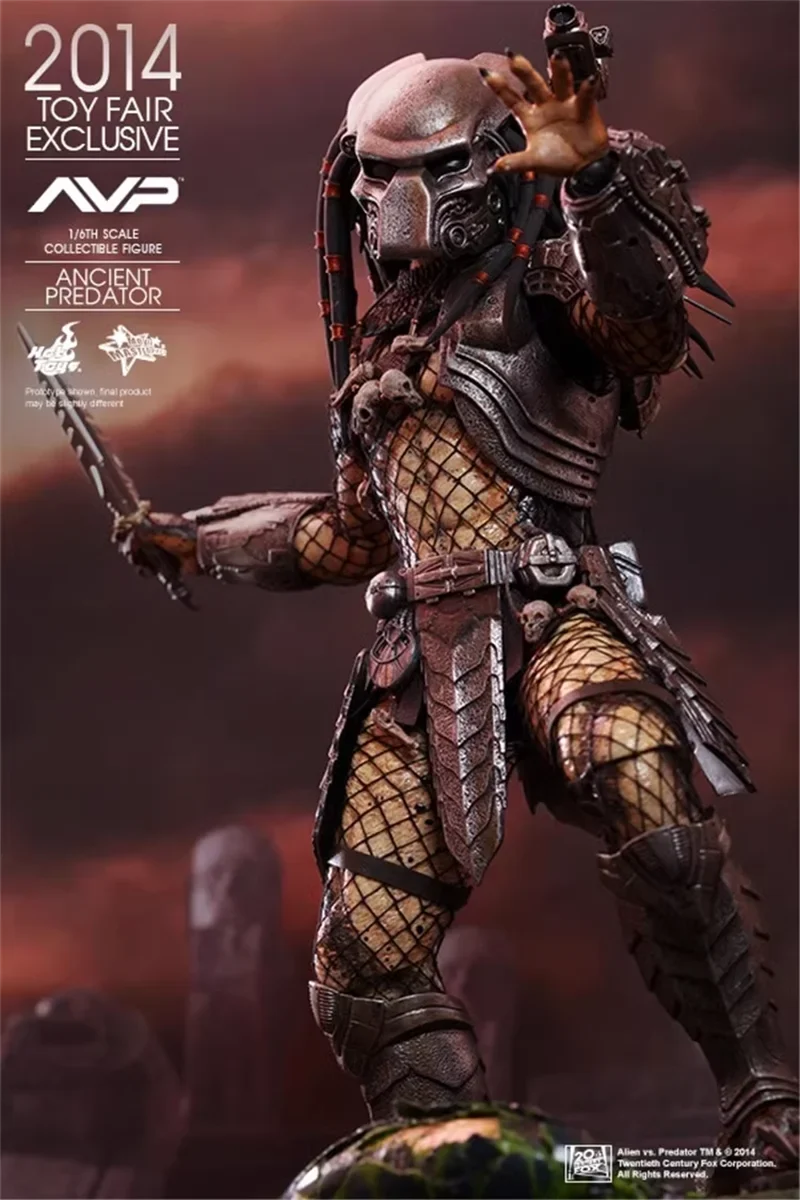 Original Hot Toys MMS250 Alien vs. Predator 1/6 Scale Ancient Predator Collection Action Figure Model Toys35CM