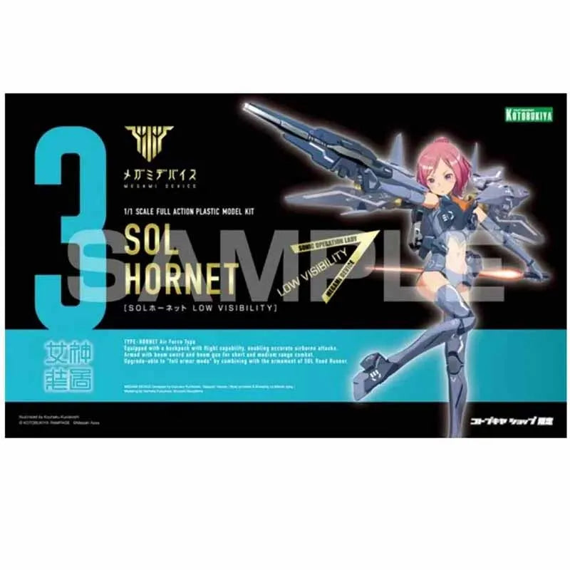 Kotobukiya Megami Device Model Kit Sol Hornet Road Runner Low Cisibility Anime Figure Mobile Suit Girl Action Figures Toys